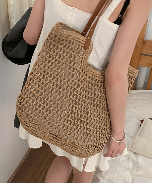 aimoha トートバッグ 草木編みサマーバッグ レディース : ZOZOTOWN