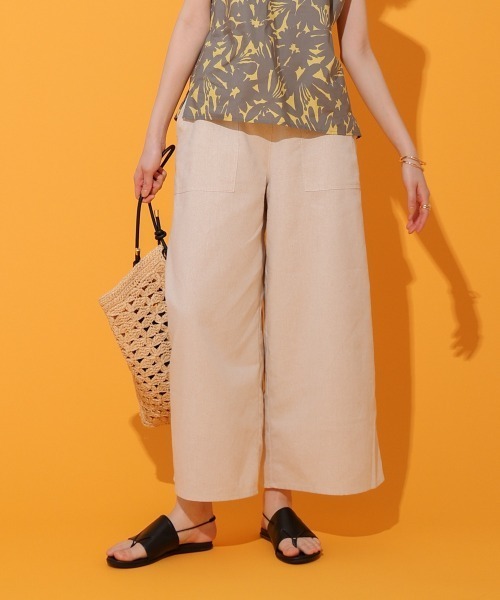 Bou Jeloud（ブージュルード） パンツ ウエストベルトリネンワイド