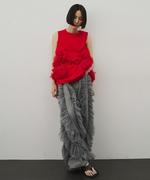 タグ付き LA BELLE ETUDE グレー チュールシャツ BLOUSE – LA BELLE ETUDE online store