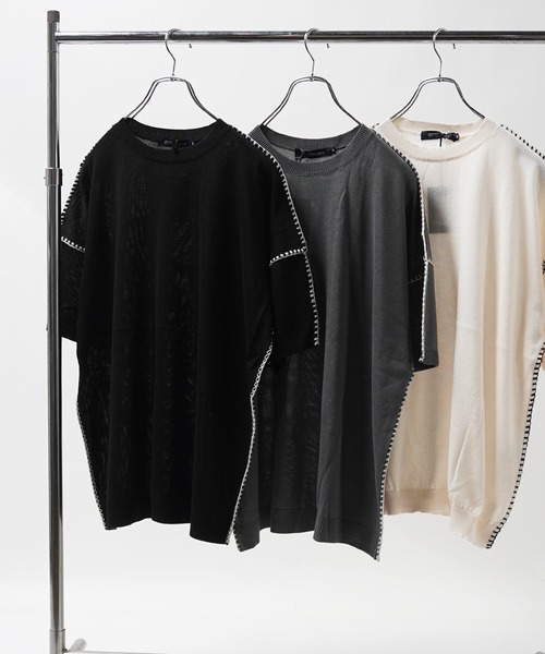 セーター ニット 「unisex」ブラインドステッチ サマーニット
