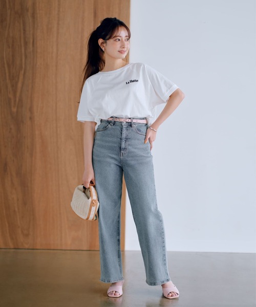 tシャツ 「La Hutte別注」ヴィンテージラグランプリントTシャツ「低身長・小柄女性」 レディース tシャツ 「La Hutte別注」ヴィンテージラグランプリントTシャツ