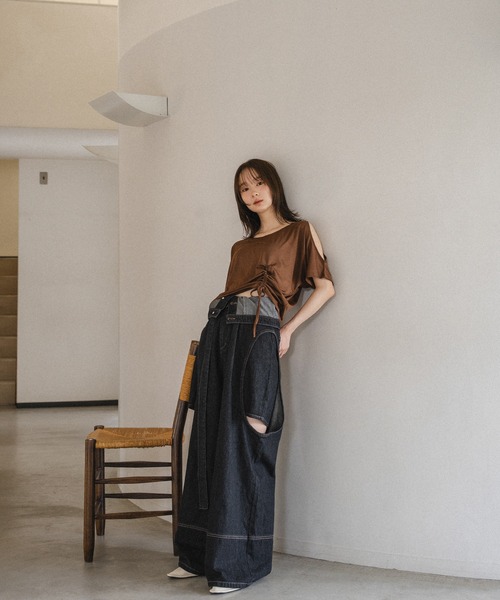 tシャツ GRADATION SHEER Tシャツ レディース マーブル×ゼブラシアーレイヤードTシャツ | AND ON JIONE STORE