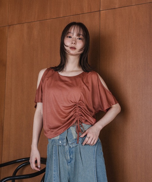 mideal tシャツ cut design sheer t shirt / カットデザイン