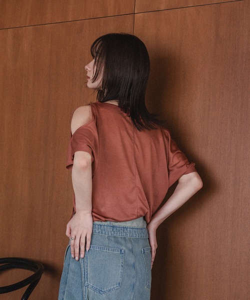 mideal tシャツ cut design sheer t shirt / カットデザイン