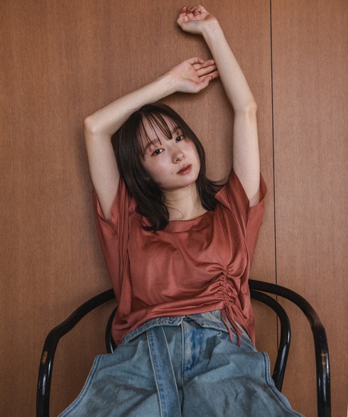 mideal tシャツ cut design sheer t shirt / カットデザイン