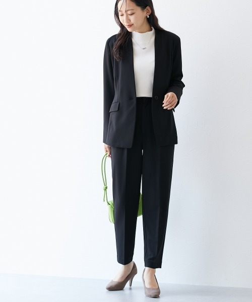 ★極美品★NEWYORKER パンツスーツセットアップ ストライプ モヘヤ 7号 ☆極美品☆NEWYORKER パンツスーツセットアップ ストライプ