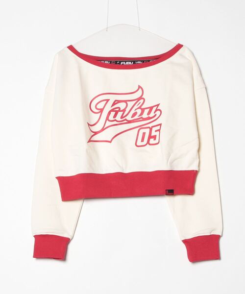 tシャツ FUBU x atmos pink Off-shoulder Top / フブ × アトモス ピンク オフショルダー トップ 「SP」 レデ FUBU tシャツ x atmos pink Off-shoulder Top / フブ × アトモス