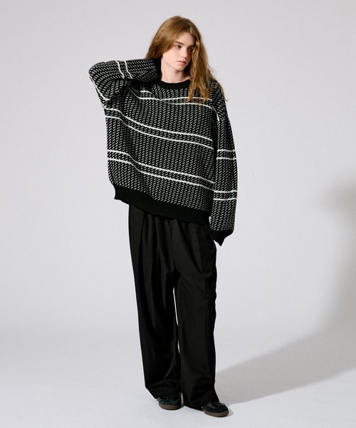 WETTEMPT セーター ニット BIRDS EYE BORDER KNIT /バーズアイボーダー