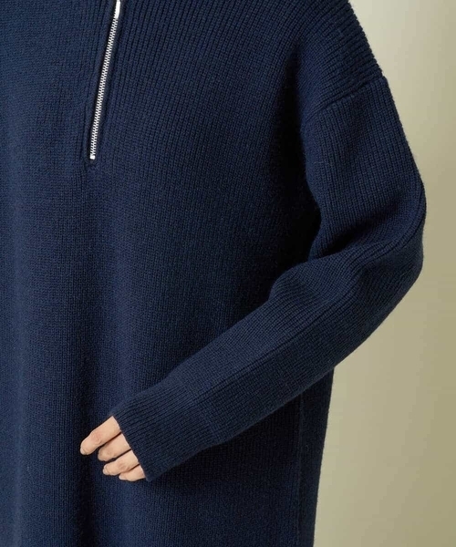 a.v.v（アー・ヴェ・ヴェ） ワンピース ハーフジップニットワンピース