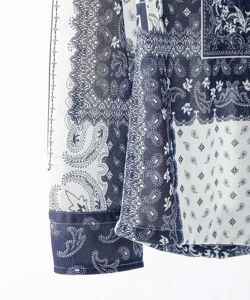 5351 POUR LES HOMMES シャツ 「25S/S」アズレージョプリント 長袖