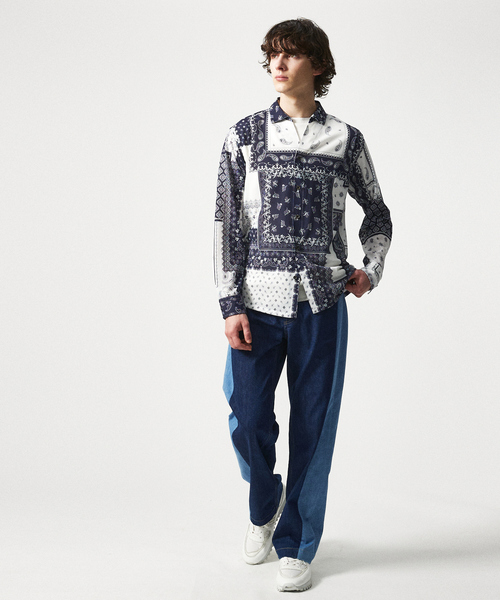 5351　長袖Lサイズ 5351 POUR LES HOMMES 「5351 HOMMES」 長袖シャツ 44 ブルー