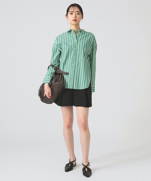 Ray BEAMS ブラウス シャツ マルチストライプ ビッグ レディース