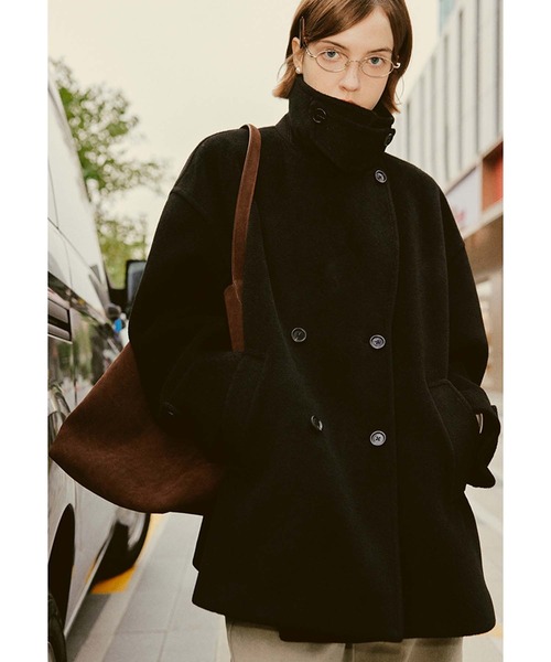 コート アウター スタンドネック ベーシックハーフコート FD24W412