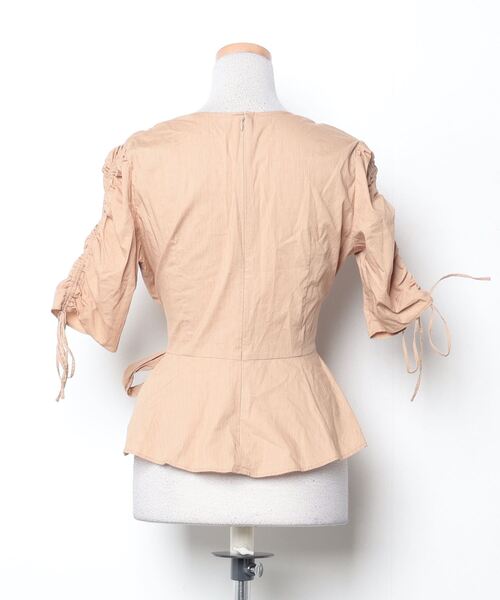 「FRAY I.D」 半袖ブラウス ONE SIZE ベージュ レディース FRAY I.D 「FRAY I.D」 半袖ブラウス ONE SIZE ベージュ