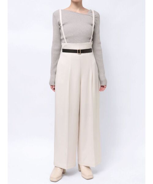 LAGUNAMOON（ラグナムーン） パンツ バイカラーベルトサスペンダー