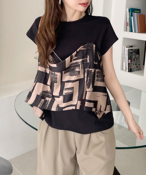 tシャツ チェックドッキングＴシャツ「CLEAR_CREA」 レディース 楽天市場】チェック（Tシャツ・カットソー｜トップス