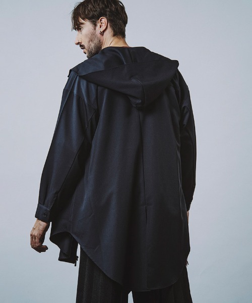 NO ID. シャツ ms5981-フーデッドZIPロングSH メンズ : ZOZOTOWN