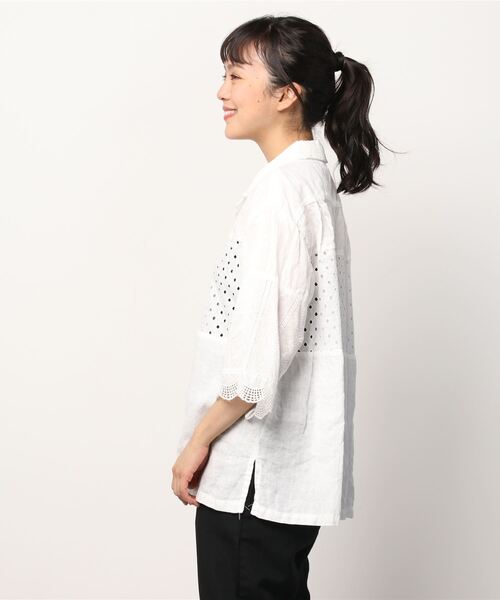 「mudoca」 7分袖ブラウス FREE オフホワイト レディース_画像2