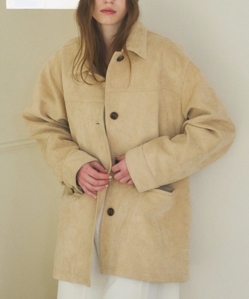 GIUNON コート アウター suede touch jacket / スエードタッチ