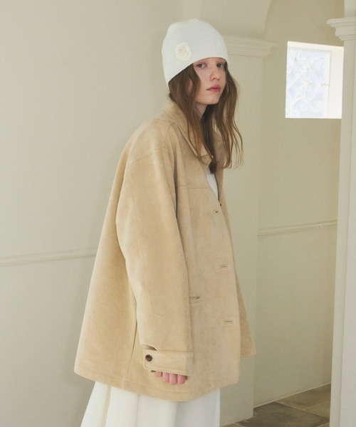 GIUNON コート アウター suede touch jacket / スエードタッチ