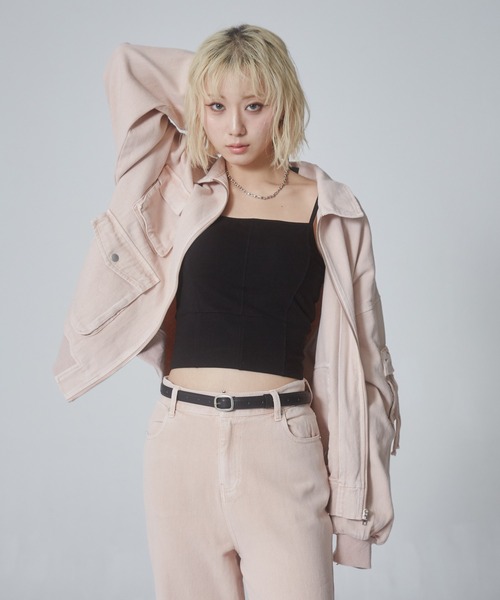 ENVYM（アンビー） ブルゾン アウター ポケットデニムビッグシルエット 