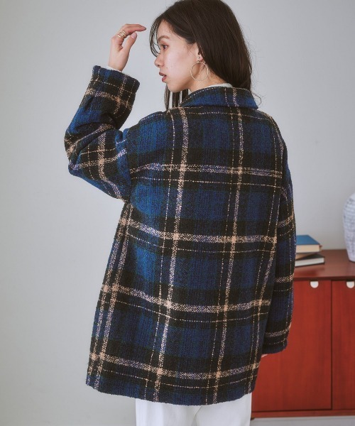 「nissen」 ピーコート M ブルー レディース_画像3