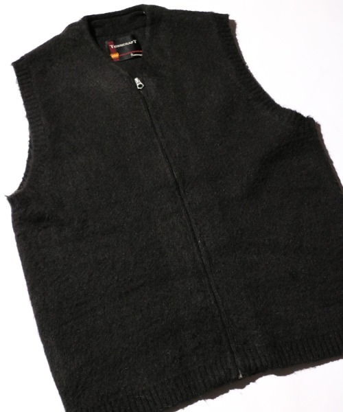 TOWNCRAFT（タウンクラフト） ベスト ジレ SHAGGY PATTERN ZIP VEST