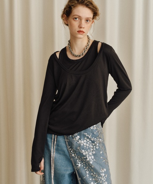 トップス takee7/11 tシャツ 2set multi way tops/ 2セットマルチウェイトップス