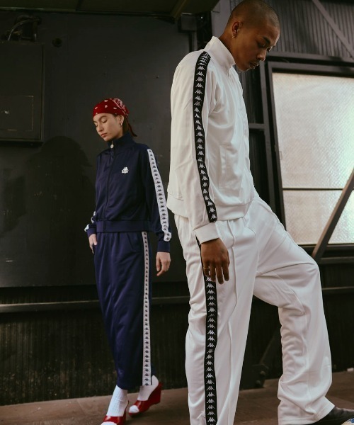 希少Kappa フーディ パンツセット 　 X LARGE　ホワイト　ビッグロゴ メンズ バンダ トラックパンツ (215388-WT) – Kappa（カッパ）公式