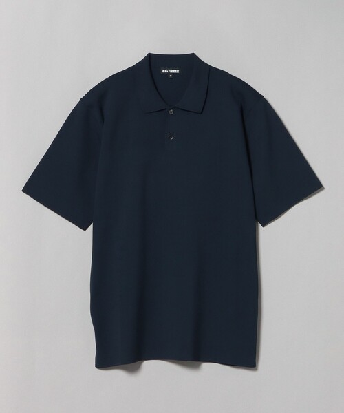 BEAMSGOLF ポロシャツ L ホワイト/ネイビー BEAMS GOLF ビームスゴルフ 半袖ポロシャツ ネイビー系 L ゴルフ