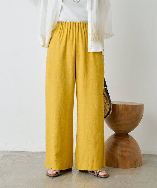 Jena espace merveilleux パンツ リネンキャタピラーパンツ