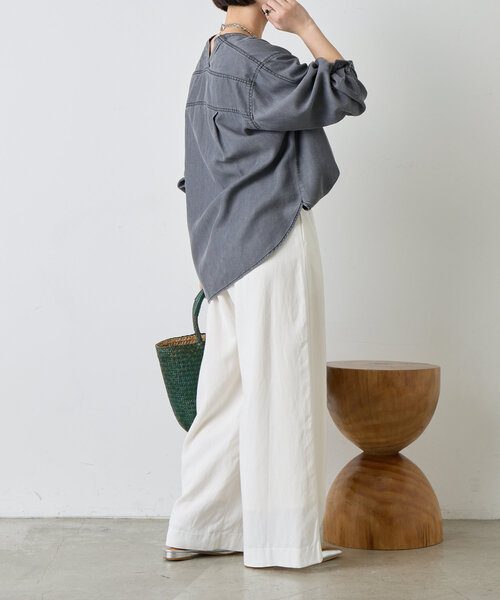 Jena espace merveilleux パンツ リネンキャタピラーパンツ