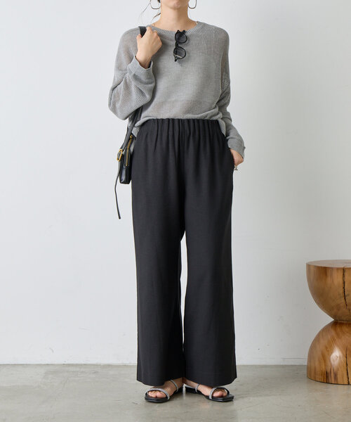 Jena espace merveilleux パンツ リネンキャタピラーパンツ