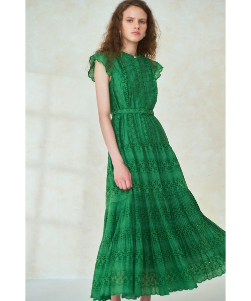 ワンピース Estella.K dress Estella.K ワンピース Jane Belted Dress プリーツプリント