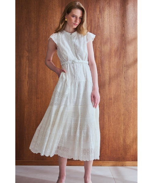 ワンピース Estella.K Florentina Lace Belted Dress Florentina Lace Belted Dress -Pink- – Estella.K
