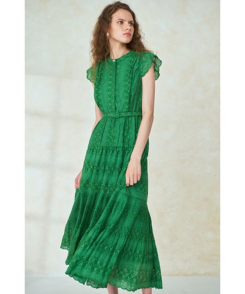 ワンピース Estella.K Florentina Lace Belted Dress Florentina Lace Belted Dress -Pink- – Estella.K