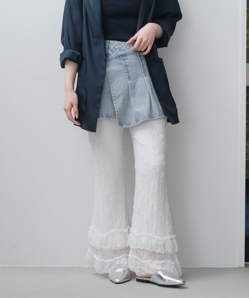 超ポイントアップ祭 Kastane 「再販売/新色追加」レースフリルパンツ パンツ パンツ