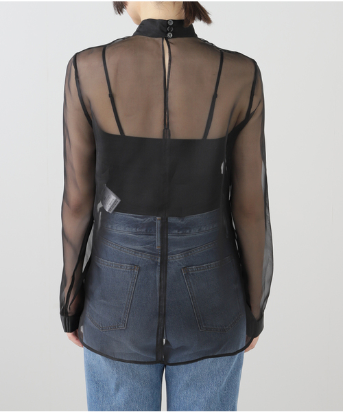 IENA シャツ ブラウス NINA RICCI/ニナ リッチ SILK ORGANZA BOW TOP 