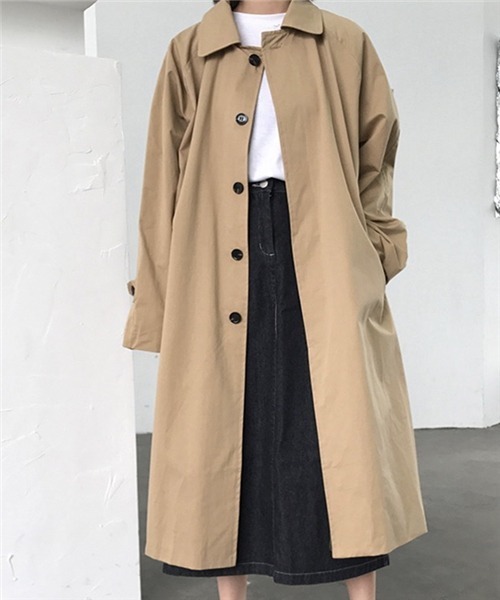 「Dream garden」 ステンカラーコート S カーキ レディース_画像6