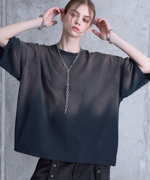 SERACE tシャツ 「SERACE」Vintage design loose gradation t-shirt