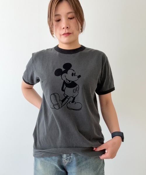 tシャツ GOOD ROCK SPEED (グッドロックスピード) Disney リンガーTシャツ レディース
