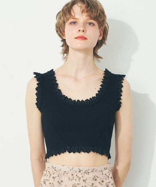deicy ニット DEICY ニット セーター レースフリルニット レディース