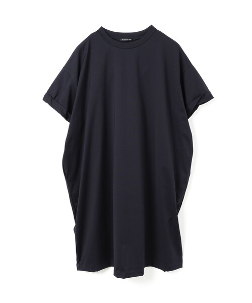 mizuiro ind ブラック ロールアップスリーブ ワンピース mizuiroind（ミズイロインド） ワンピース ロールアップスリーブ