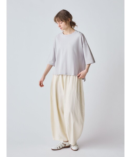 tシャツ MidiUmi  ワイドハーフスリーブプルオーバー レディース MidiUmi tシャツ ワイドハーフスリーブプルオーバー レディース
