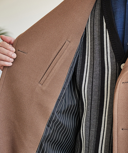 「UNION STATION」 ピーコート S グレイッシュベージュ メンズ_画像6