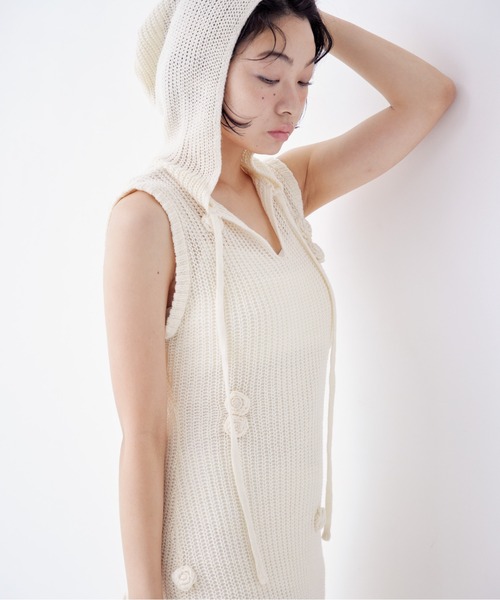 etre loin（エトルワン） ワンピース Rose knit hoodie dress