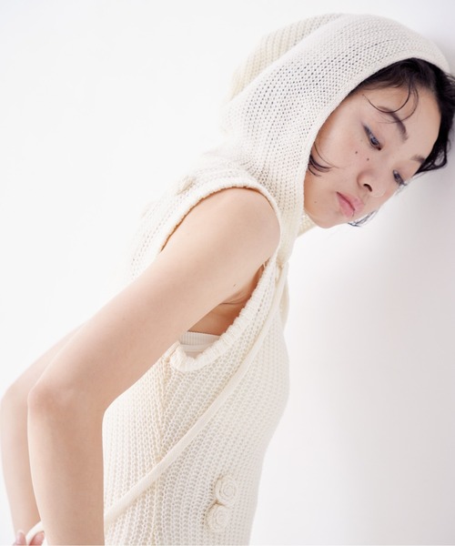 etre loin（エトルワン） ワンピース Rose knit hoodie dress