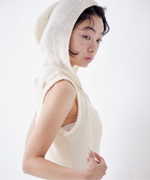etre loin（エトルワン） ワンピース Rose knit hoodie dress