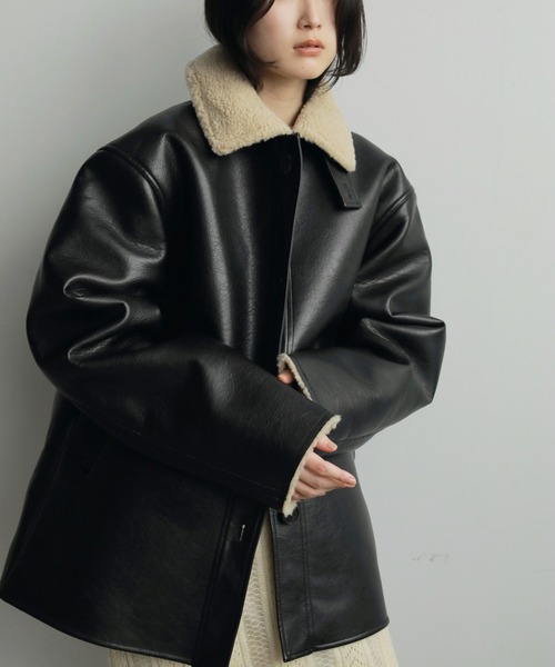 anuke（アンヌーク） レザージャケット ライダース Boa Flight Jacket