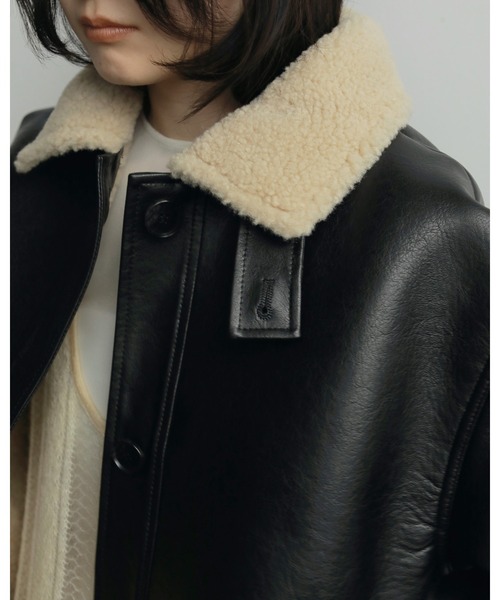 anuke（アンヌーク） レザージャケット ライダース Boa Flight Jacket